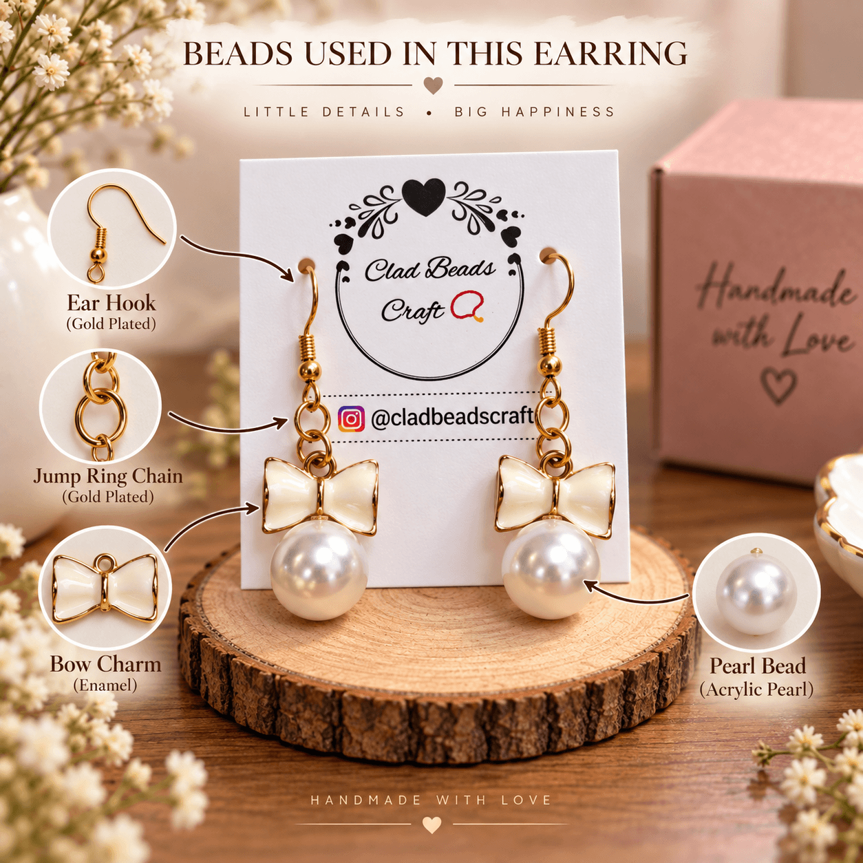 Pearl Bow Grace Earrings